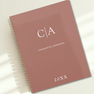 Planificateur monogramme simple et élégant