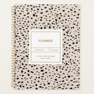 Planificateur Motif dalmate rose pâle