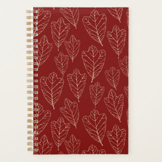 Planificateur Motif Feuille de chêne d'hiver