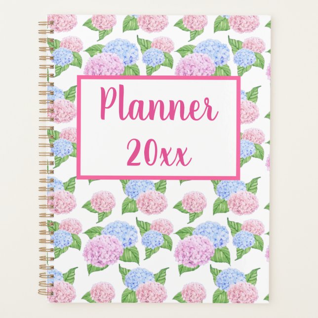 Planificateur Motif Hydrangea (Devant)