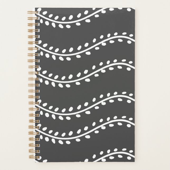 Planificateur Motif Wavy Leaf moderne (Devant)