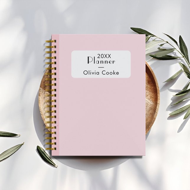Planificateur numérique personnalisé rose avec nom (Pink Personalized Digital Planner With Custom Name)