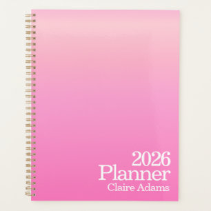 Planificateur ombré rose vif moderne