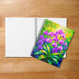 Planificateur Orchidées Violettes