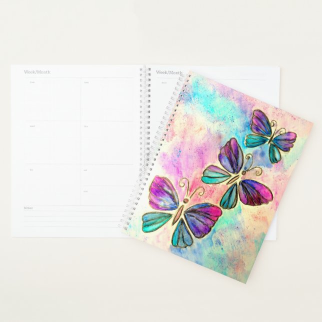 Planificateur papillon coloré (Devant avec enveloppe)