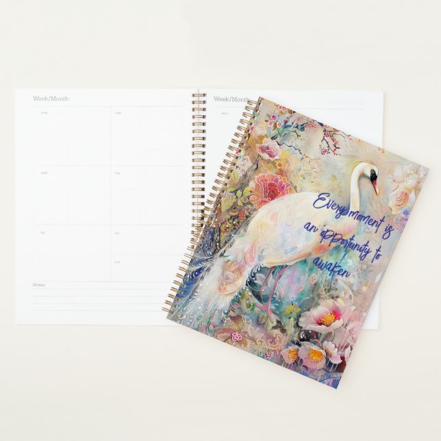 Planificateur Peacock blanc Ethereal (Devant avec enveloppe)