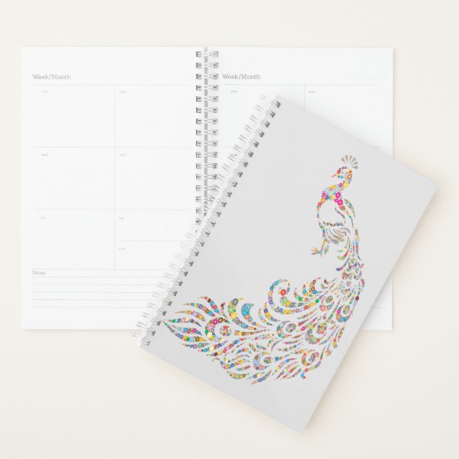 Planificateur Peacock coloré Multicolore (Devant avec enveloppe)