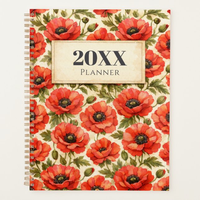 Planificateur personnalisé aux aquarelles de coque (Devant)