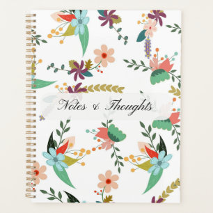 Planificateur personnalisé avec motif floral autom