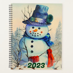 Planificateur personnalisé bonhomme de neige aquar