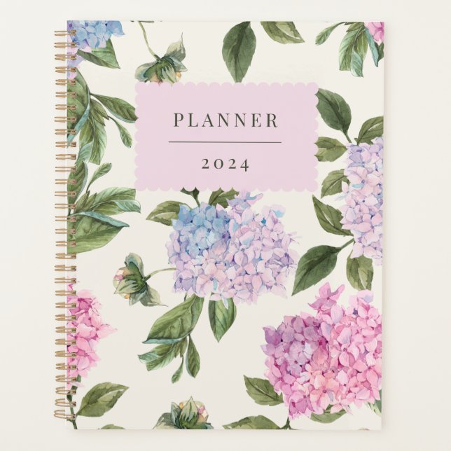 Planificateur personnalisé Hydrangea (Devant)