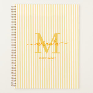 Planificateur Personnalisé Monogramme Jaune Ensole