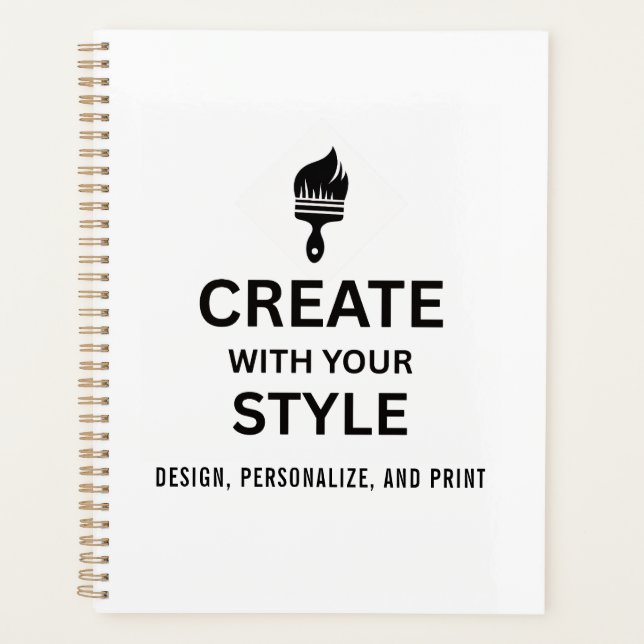 Planificateur personnalisé vierge et sur mesure po (Devant)