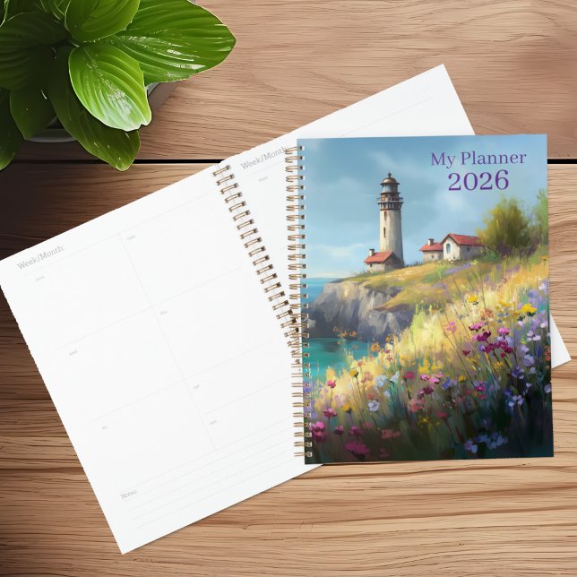 Planificateur phare fleur sauvage Clifftop (Créateur téléchargé)