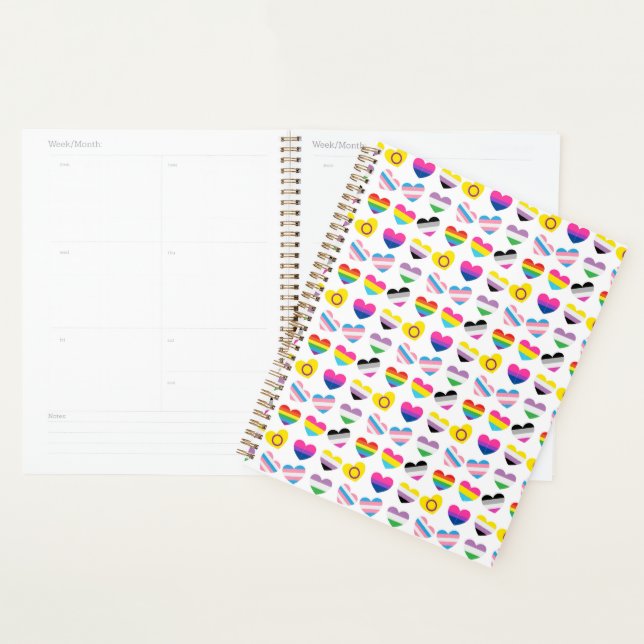 Planificateur Pride Hearts (Devant avec enveloppe)