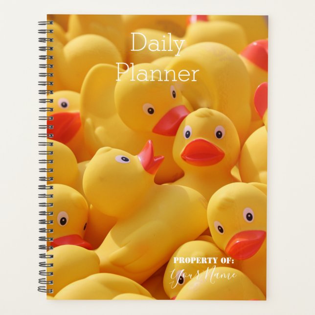Planificateur quotidien avec canettes en caoutchou (Devant)