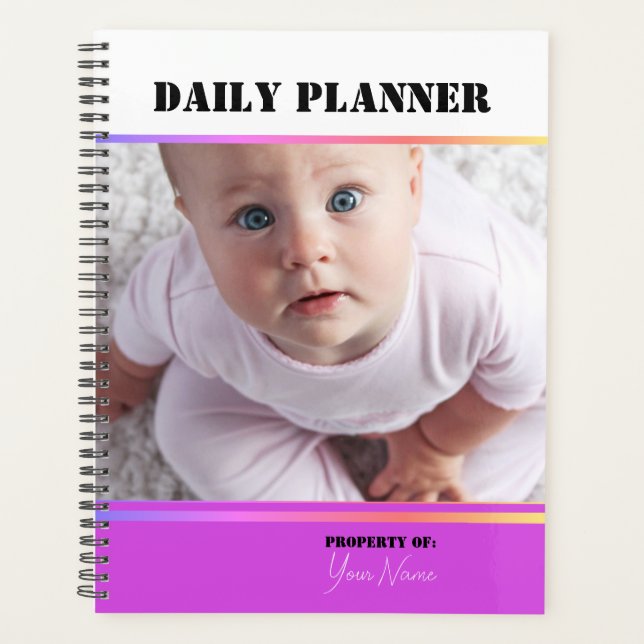 Planificateur quotidien avec photos - Violet - HAM (Devant)