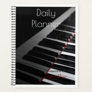 Planificateur quotidien avec un thème de piano - H