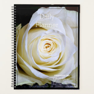 Planificateur quotidien avec une rose blanche - HA