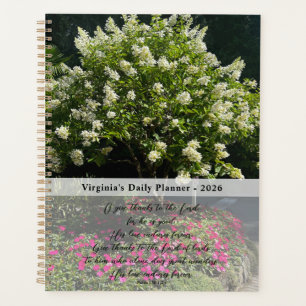 Planificateur quotidien de photo de fleur de citat