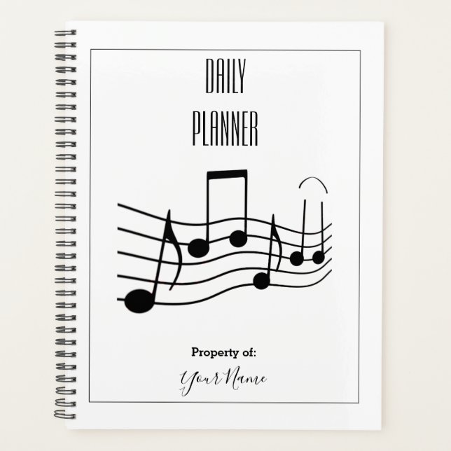 Planificateur quotidien - Notes musicales - HAMbWG (Devant)