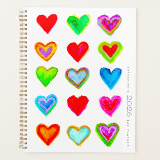 Planificateur Quotidien Pastel Hearts 2026