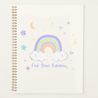 Planificateur quotidien Rêves d'arc-en-ciel pastel