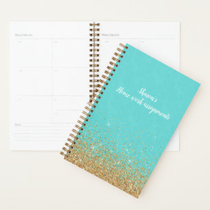Planificateur quotidien Turquoise et Gold