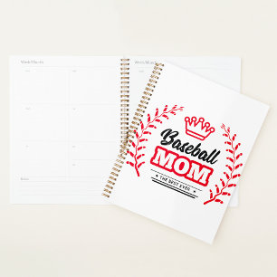 Planificateur Spiral Maman De Baseball