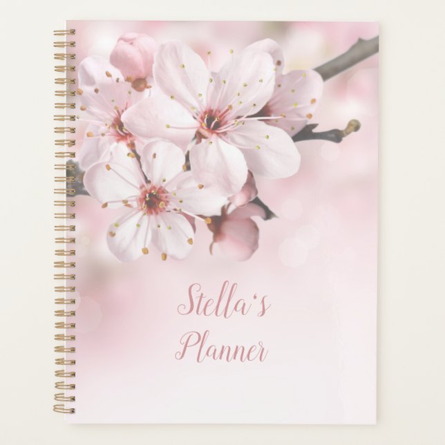 Planificateur Spiral Personnalisable Apple Blossom (Devant)