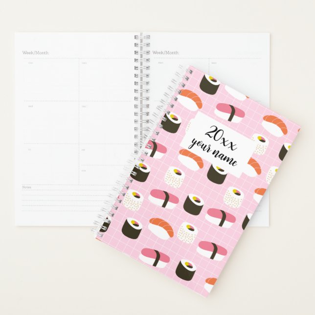 Planificateur Sushi personnalisé (Devant avec enveloppe)