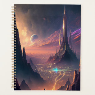 Planificateur urbain futuriste de science-fiction
