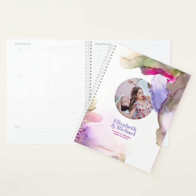 Planificateurs de tendance Moody Watercolor (Devant avec enveloppe)