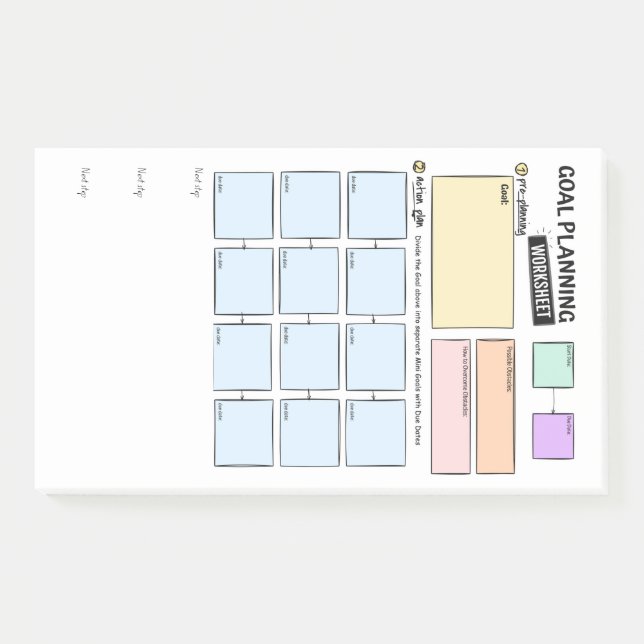 Planification d'objectifs pour les Post-It ADHD (Devant)