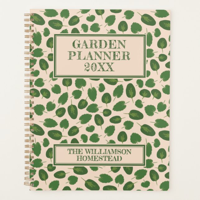 Planification du jardin Boho Nature vert rustique  (Devant)