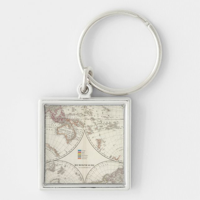 Planiglob der Erde Atlas Map Keychain (Front)