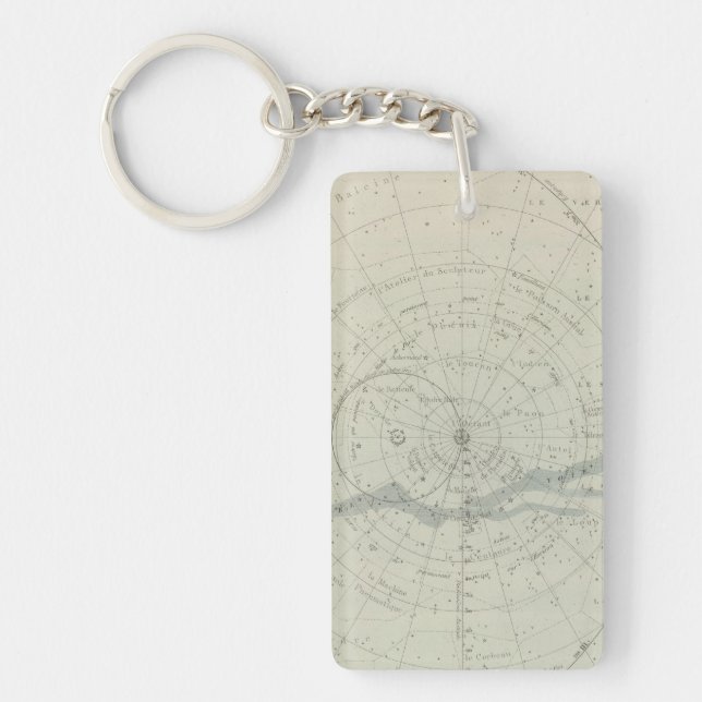 Planisphere Celeste Hemisphere Keychain (Front)