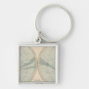 Planisphere Celeste Hemisphere Keychain