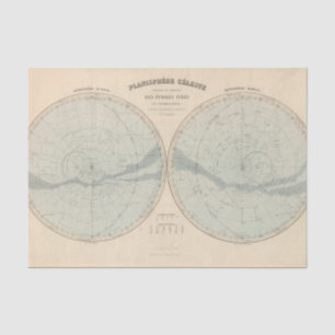 Planisphere Celeste Hemisphere Tissue Paper