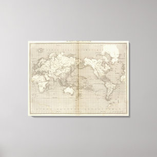 Planisphere diagram of solar system canvas print