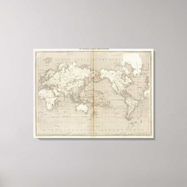 Planisphere diagram of solar system canvas print (Front)