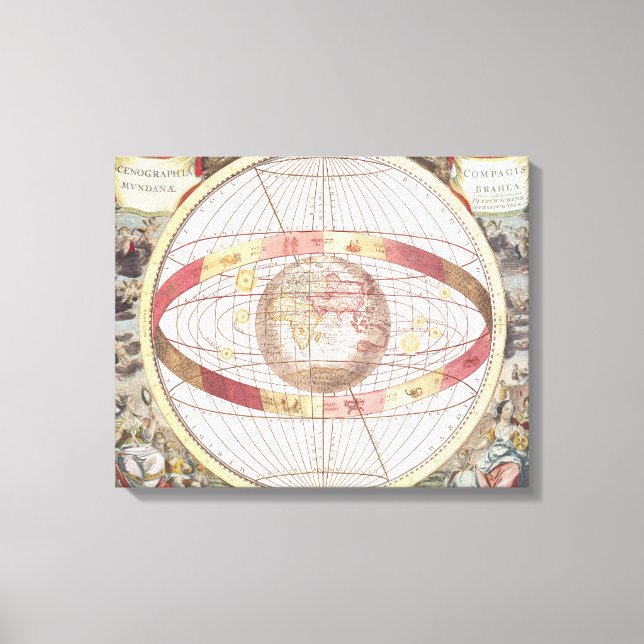 Planisphere, from 'Atlas Coelestis' Canvas Print (Front)