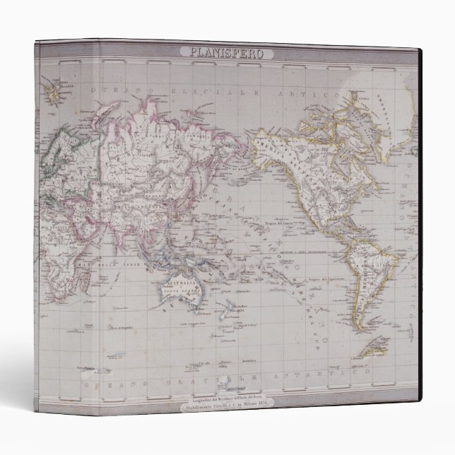 Planispheric Map of the World Binder (Front/Spine)