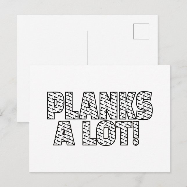 Planks A Lot Core Fitness Workout Quote Postcard (Front/Back)