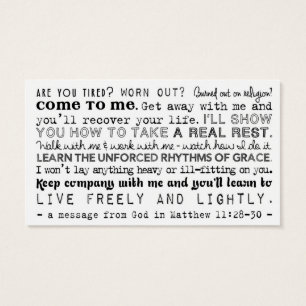 Planned Act of Christian Kindness (P.A.C.K.) Card