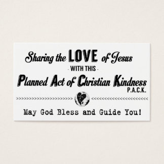 Planned Act of Christian Kindness (P.A.C.K.) Card