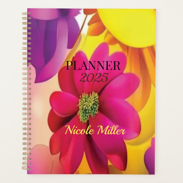 Planner 2024 Flowers in Pink (Front)