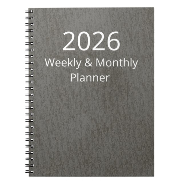 Planner 2026 Weekly and Monthly Notebook (Front)