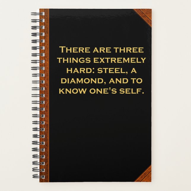 Planner Ben Franklin Quote Hard Steel Vintage (Front)