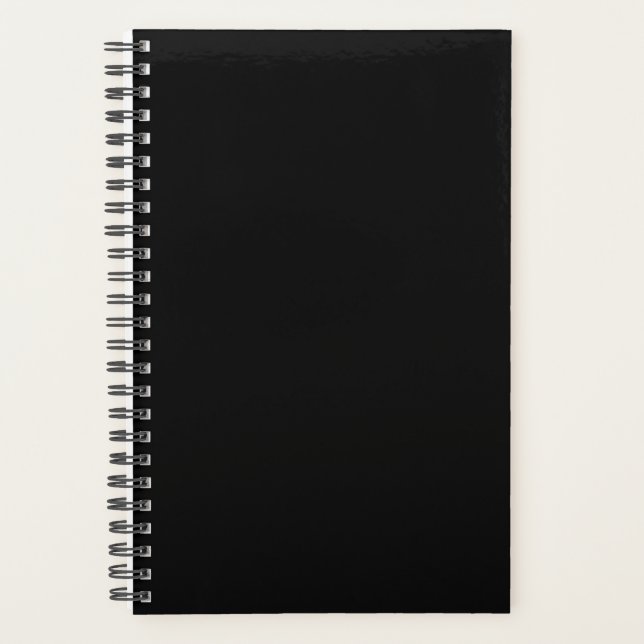 Planner Black Colour Simple Plain Black (Front)